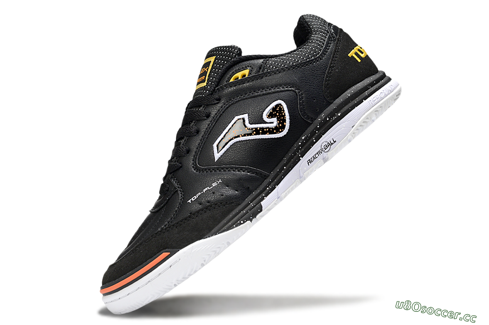 Men's Joma Top Flex IC Indoor & Futsal Low-Tops Football Shoes - White/Black/Yellow 5