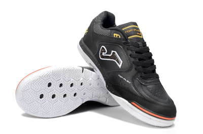 Men's Joma Top Flex IC Indoor & Futsal Low-Tops Football Shoes - White/Black/Yellow