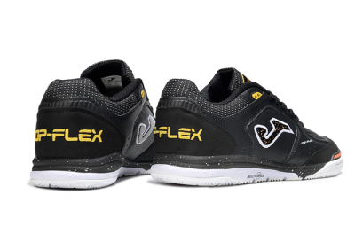 Men's Joma Top Flex IC Indoor & Futsal Low-Tops Football Shoes - White/Black/Yellow