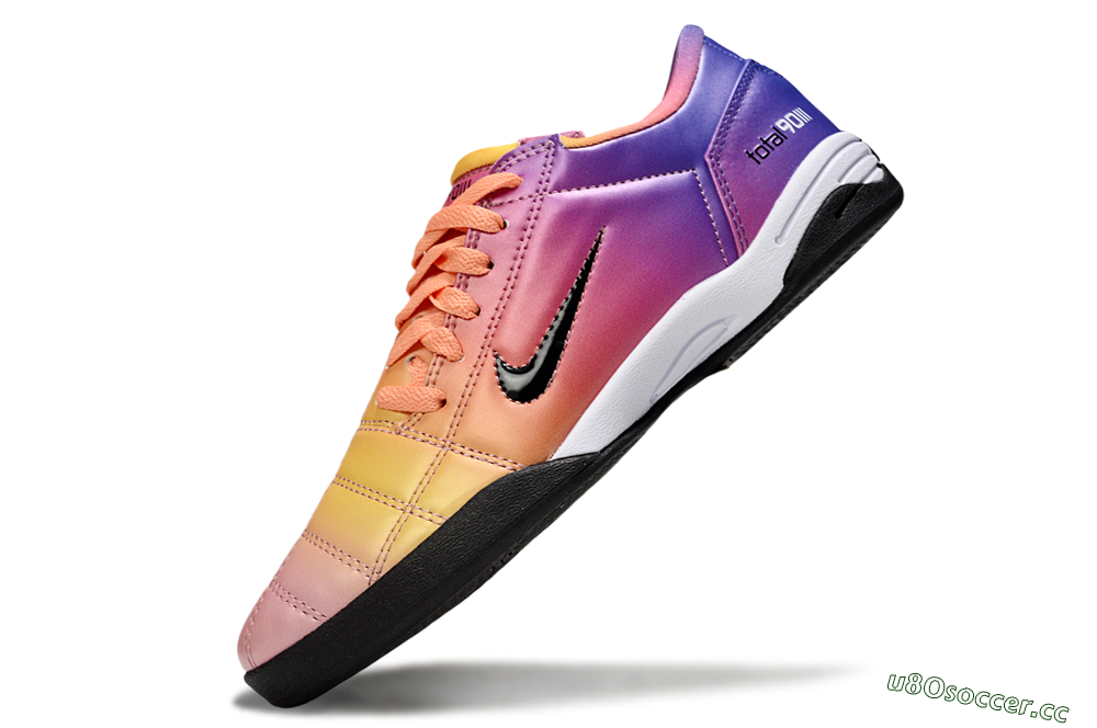 Unisex Nike Total 90 III IC Indoor & Futsal Low-Tops Football Shoes - Pink/Yellow/Purple 5