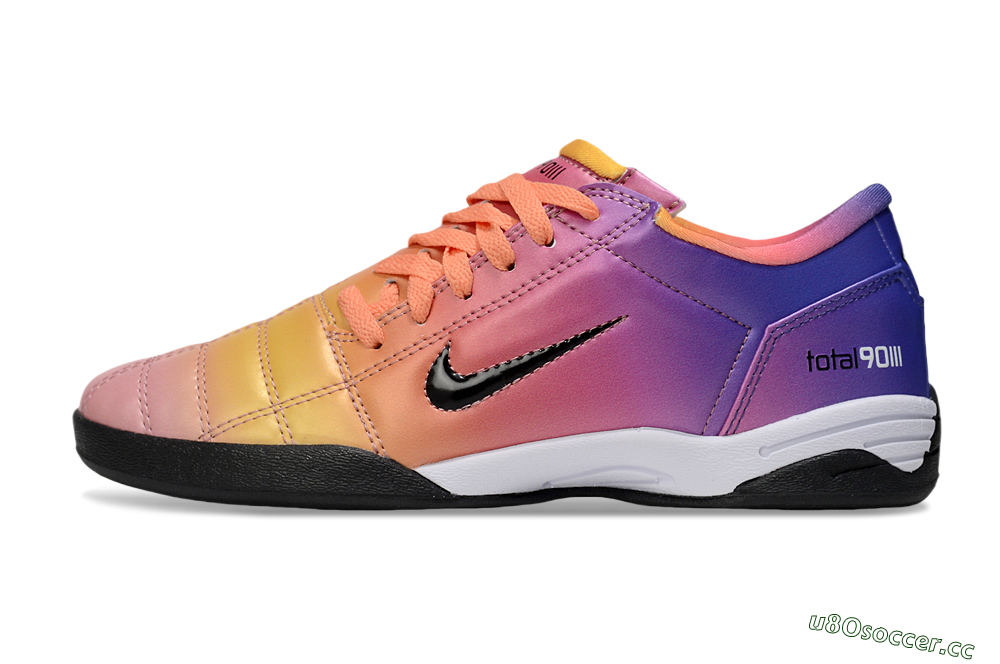 Unisex Nike Total 90 III IC Indoor & Futsal Low-Tops Football Shoes - Pink/Yellow/Purple 0