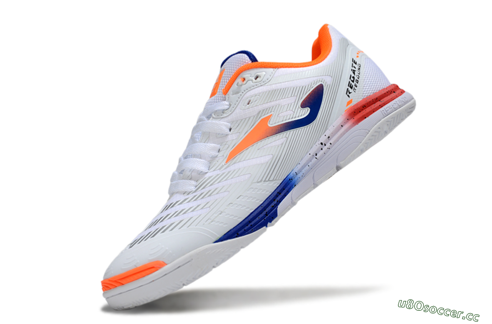 Men's Joma Top Flex IC Indoor & Futsal Low-Tops Football Shoes - White/Blue/Red 5