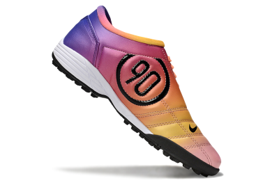 Unisex Nike Total 90 III TF Artificial Turf Low-Tops Football Shoes - Pink/Yellow/Purple