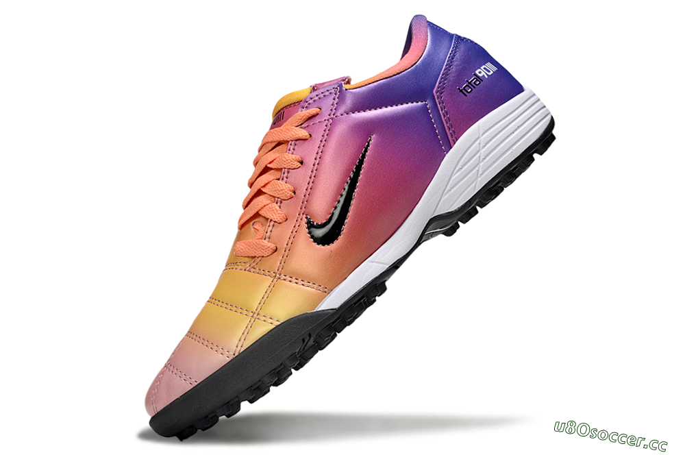 Unisex Nike Total 90 III TF Artificial Turf Low-Tops Football Shoes - Pink/Yellow/Purple 5