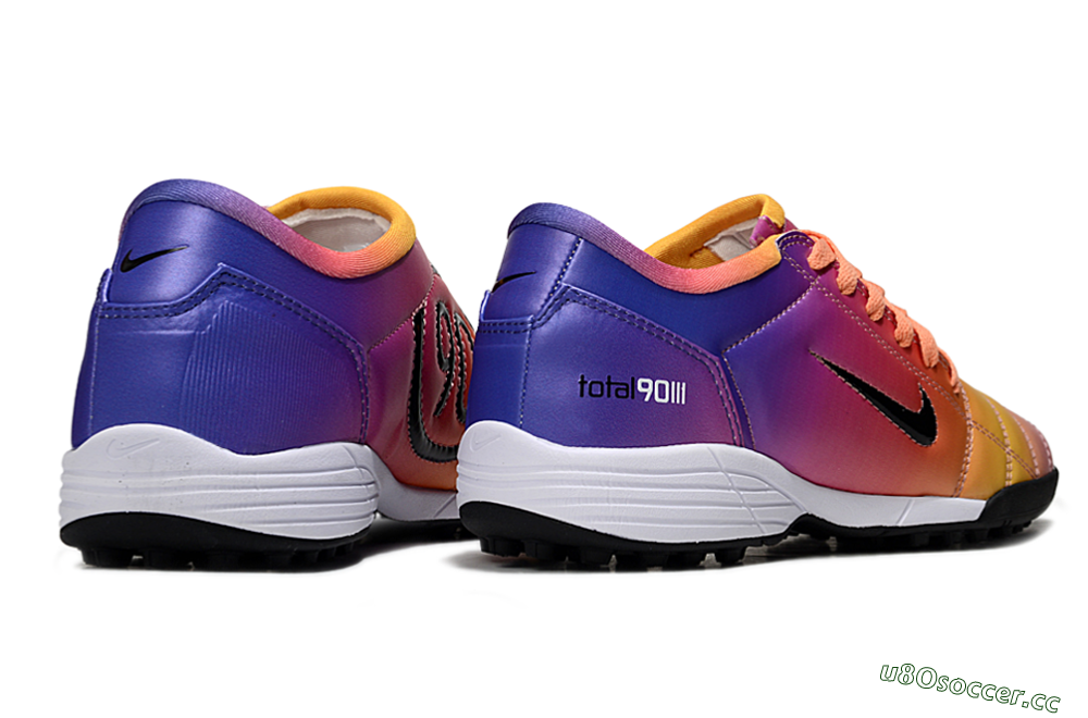 Unisex Nike Total 90 III TF Artificial Turf Low-Tops Football Shoes - Pink/Yellow/Purple 6