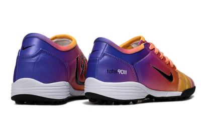 Unisex Nike Total 90 III TF Artificial Turf Low-Tops Football Shoes - Pink/Yellow/Purple