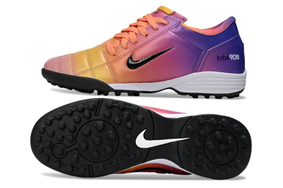 Unisex Nike Total 90 III TF Artificial Turf Low-Tops Football Shoes - Pink/Yellow/Purple