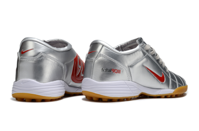 Unisex Nike Total 90 III TF Artificial Turf Low-Tops Football Shoes - Silver/Red/White