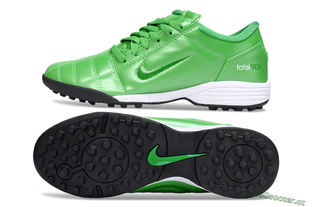 Unisex Nike Total 90 III TF Artificial Turf Low-Tops Football Shoes - Green/White 1