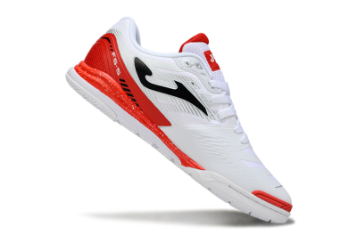 Men's Joma Top Flex IC Indoor & Futsal Low-Tops Football Shoes - White/Black/Red