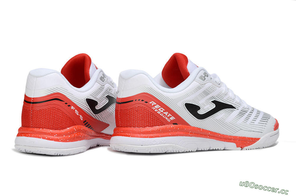 Men's Joma Top Flex IC Indoor & Futsal Low-Tops Football Shoes - White/Black/Red 6