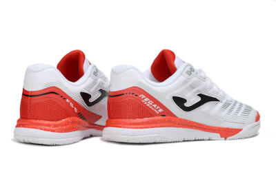 Men's Joma Top Flex IC Indoor & Futsal Low-Tops Football Shoes - White/Black/Red