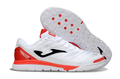 Men's Joma Top Flex IC Indoor & Futsal Low-Tops Football Shoes - White/Black/Red