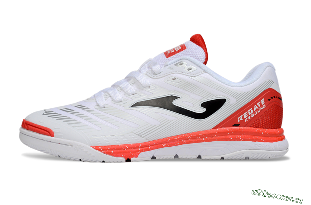 Men's Joma Top Flex IC Indoor & Futsal Low-Tops Football Shoes - White/Black/Red 0