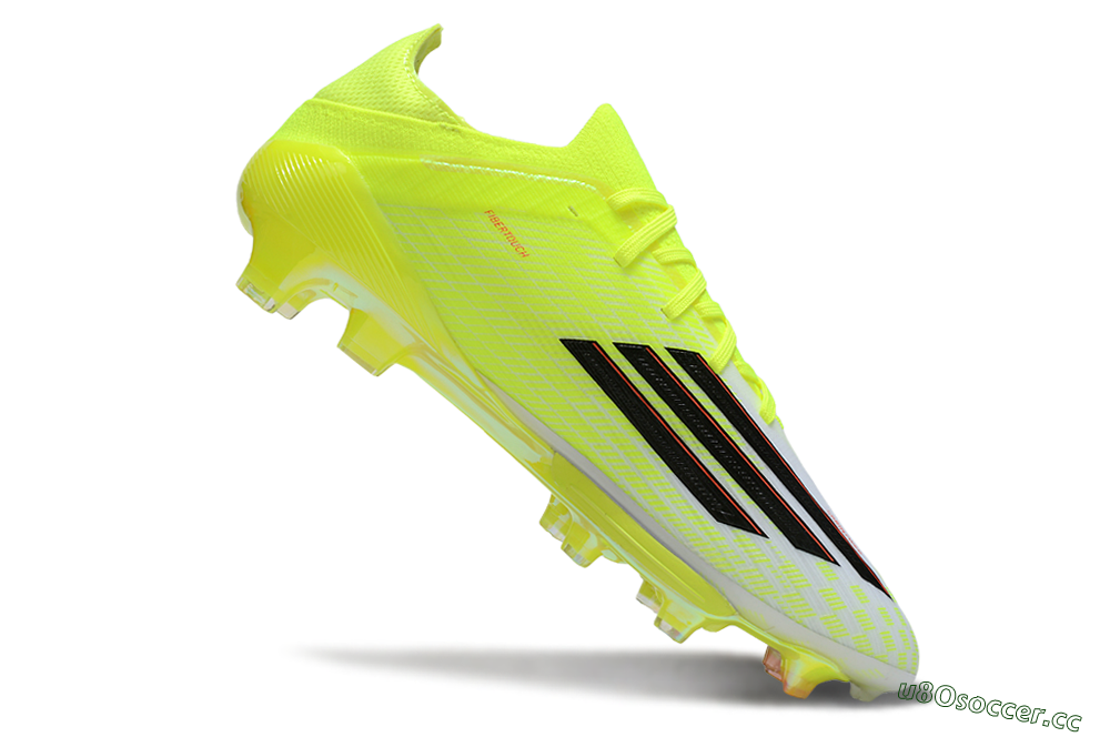 Men's Adidas F50+ Elite Lightstrike Pro FG Firm Ground Low-Tops Football Boots - Yellow/Black/Red 4