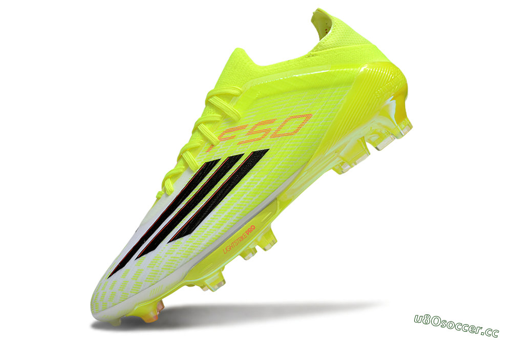 Men's Adidas F50+ Elite Lightstrike Pro FG Firm Ground Low-Tops Football Boots - Yellow/Black/Red 5
