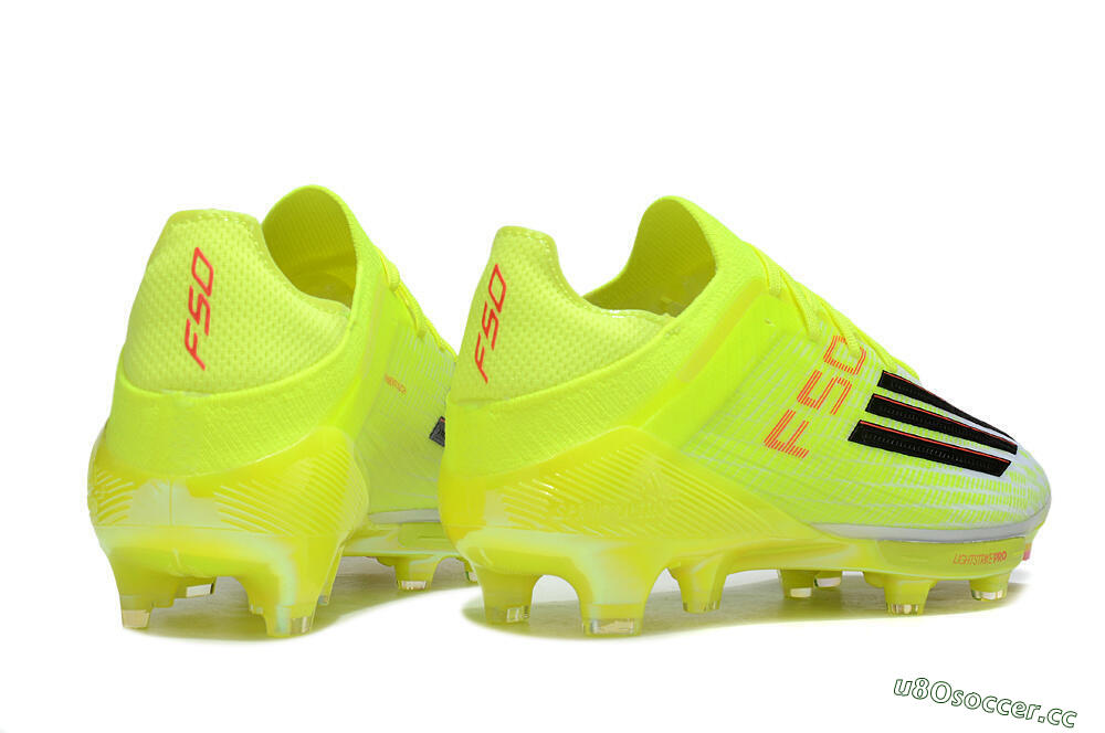 Men's Adidas F50+ Elite Lightstrike Pro FG Firm Ground Low-Tops Football Boots - Yellow/Black/Red 6