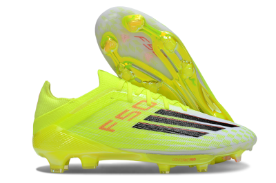 Men's Adidas F50+ Elite Lightstrike Pro FG Firm Ground Low-Tops Football Boots - Yellow/Black/Red