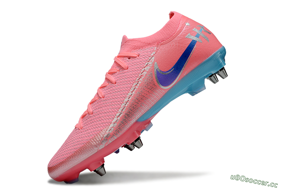 Men's Nike Air Zoom Mercurial Vapor 16 Elite SG Soft Ground Low-Tops Football Boots - Red/Silver/Blue 5