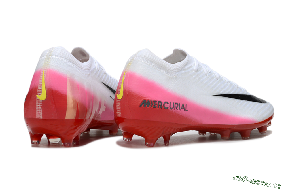 Men's Nike Air Zoom Mercurial Vapor 16 Elite AG Artificial Grass Low-Tops Football Boots - White/Black/Red 6