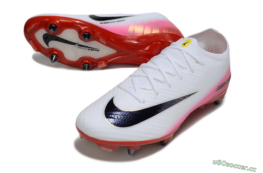 Men's Nike Air Zoom Mercurial Vapor 16 Elite SG Soft Ground Low-Tops Football Boots - White/Black/Red 3