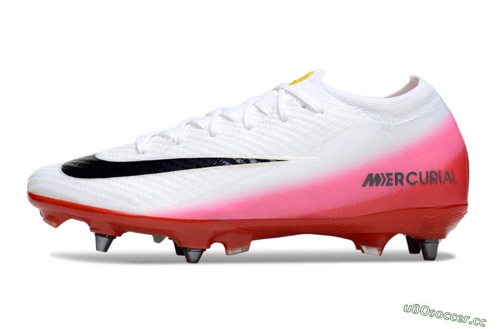 Men's Nike Air Zoom Mercurial Vapor 16 Elite SG Soft Ground Low-Tops Football Boots - White/Black/Red 0