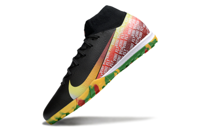 Unisex Nike Air Zoom Mercurial Superfly 10 Elite TF Artificial Turf High-Tops Football Shoes - Black/Yellow/Red