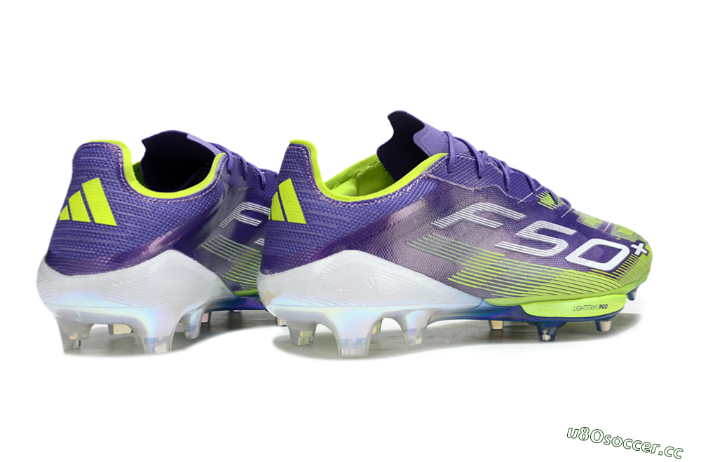 Men's Adidas F50+ Elite Lightstrike Pro FG Firm Ground Low-Tops Football Boots - Purple/Yellow/White 6