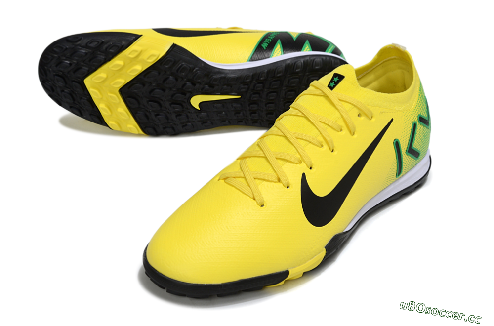 Unisex Nike Air Zoom Mercurial Vapor 16 Elite TF Artificial Turf Low-Tops Football Shoes - Yellow/Black/Green 3