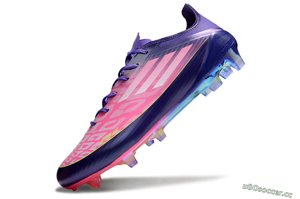 Unisex Adidas F50 Elite FG Firm Ground Low-Tops Football Boots - Pink/Blue/Yellow 5