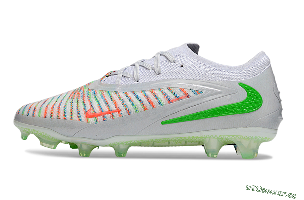 Unisex Nike Phantom 6 Elite FG Firm Ground Low-Tops Football Boots - White/Red/Yellow 0