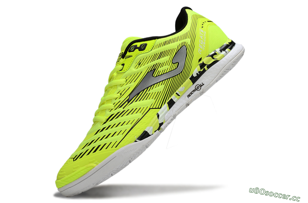 Men's Joma Top Flex IC Indoor & Futsal Low-Tops Football Shoes - Yellow/Silver/Black 5