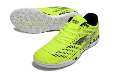 Men's Joma Top Flex IC Indoor & Futsal Low-Tops Football Shoes - Yellow/Silver/Black