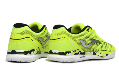 Men's Joma Top Flex IC Indoor & Futsal Low-Tops Football Shoes - Yellow/Silver/Black