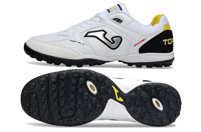 Men's Joma Top Flex TF Artificial Turf Low-Tops Football Shoes - White/Silver/Black