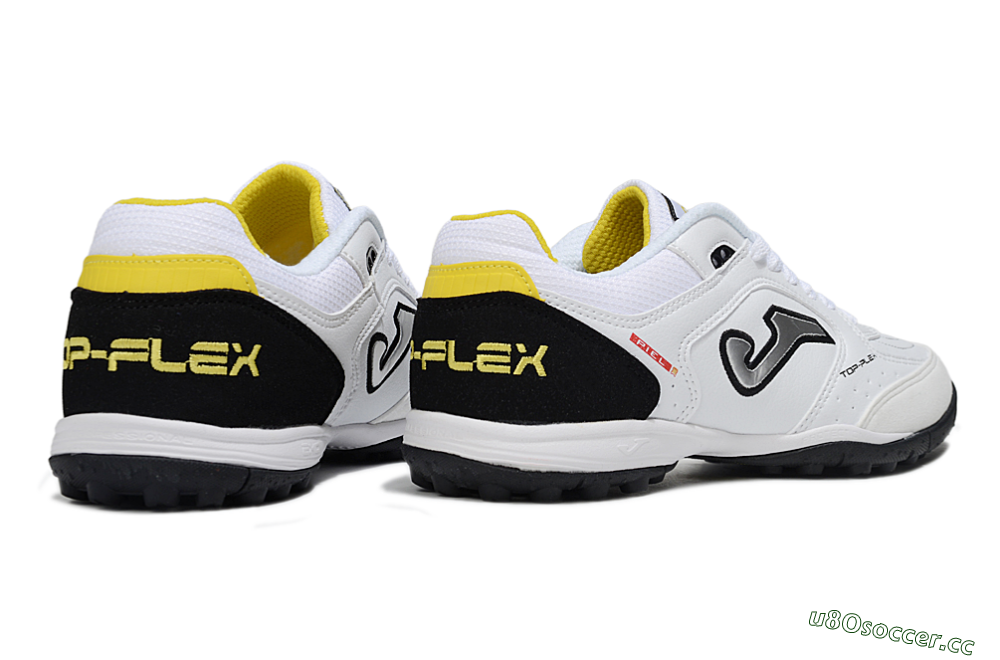 Men's Joma Top Flex TF Artificial Turf Low-Tops Football Shoes - White/Silver/Black 6