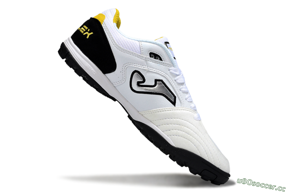 Men's Joma Top Flex TF Artificial Turf Low-Tops Football Shoes - White/Silver/Black 4