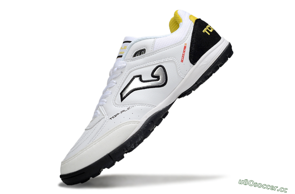 Men's Joma Top Flex TF Artificial Turf Low-Tops Football Shoes - White/Silver/Black 5