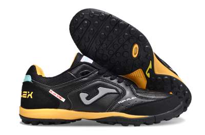 Men's Joma Top Flex TF Artificial Turf Low-Tops Football Shoes - Black/Grey/Yellow