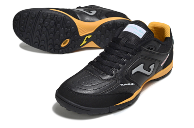 Men's Joma Top Flex TF Artificial Turf Low-Tops Football Shoes - Black/Grey/Yellow