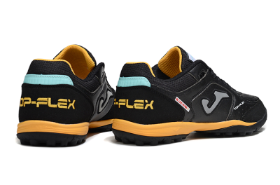 Men's Joma Top Flex TF Artificial Turf Low-Tops Football Shoes - Black/Grey/Yellow