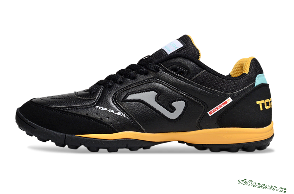 Men's Joma Top Flex TF Artificial Turf Low-Tops Football Shoes - Black/Grey/Yellow 0