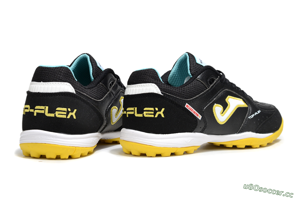 Men's Joma Top Flex TF Artificial Turf Low-Tops Football Shoes - Black/White/Yellow 6