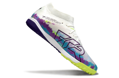 Men's Puma Future 8 Ultimate TF Artificial Turf Low-Tops Football Shoes - White/Purple/Blue