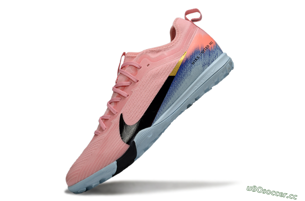 Unisex Nike Air Zoom Mercurial Vapor 16 Pro TF Artificial Turf Low-Tops Football Shoes - Pink/Black/Gold 5