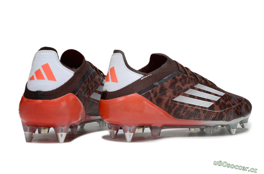 Men's Adidas F50 Elite SG Soft Ground Low-Tops Football Boots - Leopard/Red/Silver 6