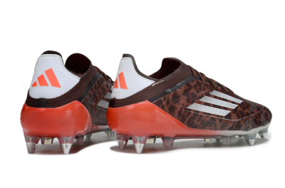 Men's Adidas F50 Elite SG Soft Ground Low-Tops Football Boots - Leopard/Red/Silver