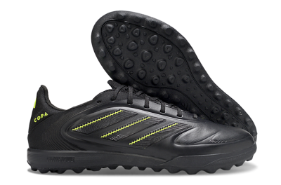 Men's Adidas Copa Pure 2 TF Artificial Turf Low-Tops Football Shoes - Black/Yellow