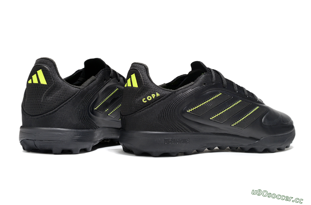 Men's Adidas Copa Pure 2 TF Artificial Turf Low-Tops Football Shoes - Black/Yellow 6