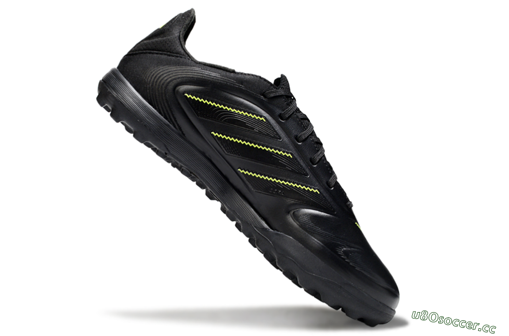 Men's Adidas Copa Pure 2 TF Artificial Turf Low-Tops Football Shoes - Black/Yellow 4